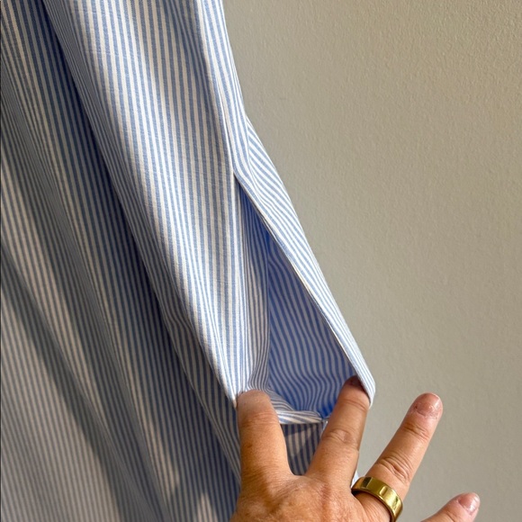 J. Marie Embroidered Pinstripe Sleeveless Dress with Floral Design L - Picture 10 of 15